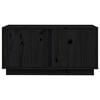 vidaXL TV Cabinet Black 80x35x40.5 cm Solid Wood Pine