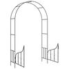 vidaXL Garden Arch with Gate Black 138x40x238 cm Iron