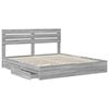 vidaXL Storage Bed Grey Sonoma 180 x 200 cm Engineered Wood