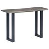 vidaXL Console Table Grey 115x35x76 cm Solid Aacia Wood and Iron