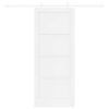 vidaXL Sliding Door White 83 x 202 cm Solid Pine Wood