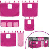 vidaXL Kids' Loft Bed with Curtains without Mattress Pink 90x200cm