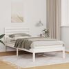 vidaXL Bed Frame with Headboard White 90 x 200 cm Solid Pine Wood
