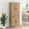 vidaXL Highboard Artisan Oak 69.5 x 34 x 180 cm Engineered Wood