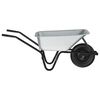 vidaXL Wheelbarrow Silver and Black 141 x 60 x 57 cm Steel