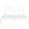 vidaXL Metal Bed Frame without Mattress with Headboard White 120x190cm