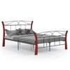vidaXL Bed Frame without Mattress Black Metal 120x200 cm