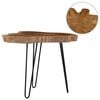 vidaXL Coffee Table | Brown | Teak Wood | Medium | Decorative Inlays