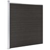 vidaXL Fence Panel WPC 175x186 cm Black