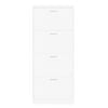 vidaXL Shoe Cabinet White 59x17x150 cm Engineered Wood