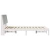 vidaXL Bed frame White and light grey 120 x 200 cm Solid pine wood