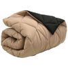 vidaXL Winter Duvet Black and Taupe 200 x 155 cm Microfiber