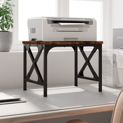 vidaXL Printer Stand Smoked Oak 40x30x31 cm Engineered Wood