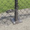 vidaXL Fence Post Grey 25 x 0.4 m (60 x 60 mm mesh) Steel and PVC
