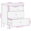 vidaXL Bedside Cabinet 50x33x60 cm Solid Wood Acacia