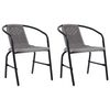 vidaXL Garden Chairs 2 pcs Plastic Rattan and Steel 110 kg