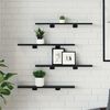vidaXL Bookshelf Board 4 pcs Black 60 x 10 x 1.5 cm Engineered Wood