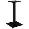 vidaXL Speaker Stands 2 pcs Black Tempered Glass 1 Pillar Design
