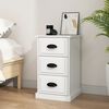 vidaXL Bedside Cabinet White 39x39x67 cm Engineered Wood