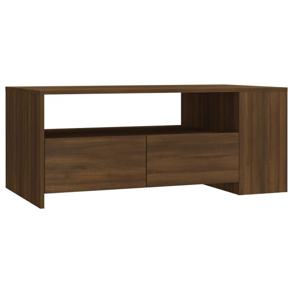 vidaXL Coffee Table Brown Oak 102x55x42 cm Engineered Wood