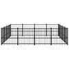 vidaXL Outdoor Dog Kennel Steel 15.05 m&sup2;