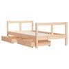 vidaXL Kids Bed Frame with Drawers 80x160 cm Solid Wood Pine