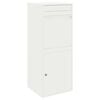 vidaXL Parcel Drop Box with Storage White 41 x 38 x 103 cm Steel