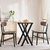 vidaXL Dining Table X-Frame 50x50x75 cm Solid Wood Pine and Steel