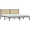 vidaXL Metal Bed Frame without Mattress Sonoma Oak 160x200 cm
