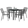 vidaXL Garden Dining Set 5 pcs Anthracite Powder-Coated Steel