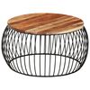 vidaXL Coffee Table Ø68 cm Solid Acacia Wood