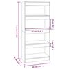 vidaXL Book Cabinet/Room Divider Black 60x30x135 cm Engineered Wood