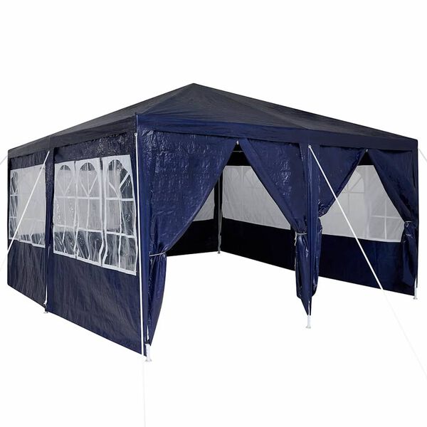 vidaXL Party Tent Blue and White 400 x 400 x 266 cm