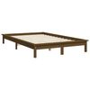 vidaXL Bed Frame without Mattress Honey Brown Small Double Solid Wood