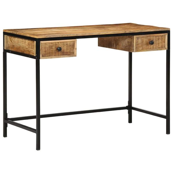 vidaXL Writing Desk Brown 105 x 50 x 75 cm Solid Mango Wood and Metal