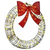vidaXL Wreath with 80 LEDs Warm white 91 x 91 x 9 cm Rattan