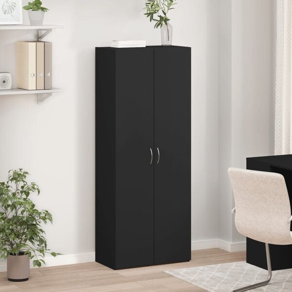 vidaXL File Cabinet Black 60x32x153 cm Engineered Wood