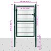 vidaXL 2D Fence Gate (Single) Green 100x160 cm