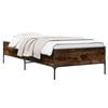 vidaXL Bed Frame Smoke Oak 80 x 200 cm Engineered Wood