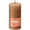 Bolsius Rustic Pillar Candles Shine 8 pcs 100x50 mm Spice Brown