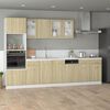 vidaXL Hanging Glass Cabinet Lyon Sonoma Oak 80x31x60 cm Engineered Wood