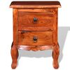 vidaXL Nightstands with Drawers 2 pcs Solid Acacia Wood