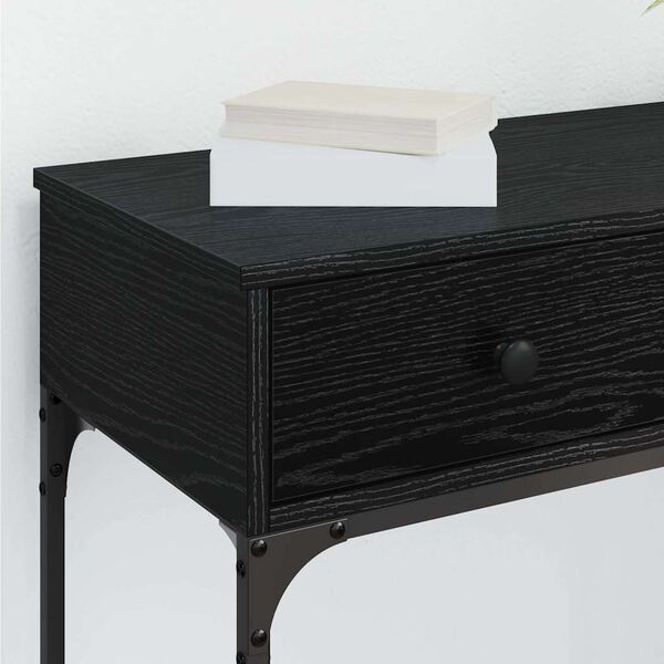 vidaXL Console Table Black oak 75 x 34.5 x 75 cm Engineered wood
