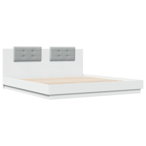 vidaXL Bed Frame without Mattress White 200x200cm