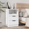 vidaXL Bedside Cabinets 2 pcs White Engineered Wood