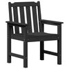 vidaXL Garden Dining Chair 2 pcs Black 65.5 x 59 x 88cm HDPE