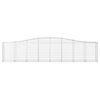 vidaXL Arched Gabion Baskets 7 pcs 400x50x80/100 cm Galvanised Iron