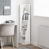 vidaXL Corner Cabinet High Gloss White 27.5x27x140cm Engineered Wood