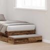 vidaXL Bed Drawers Old Wood 75 x 36.5 x 16.5 cm Engineered Wood