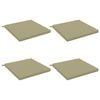 vidaXL Seat Cushions SOEST 4 pcs 100% Polyester Light Green
